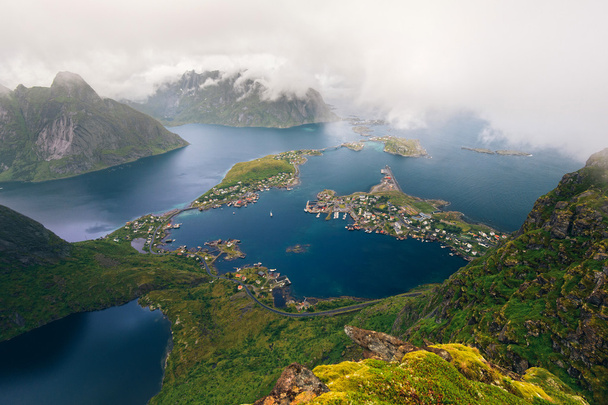Csodálatos kilátás nyílik a Lofoten-szigetek, Norvégia - Fotó, kép