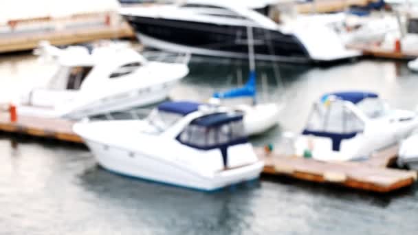 Boats and yachts in the port - Footage, Video