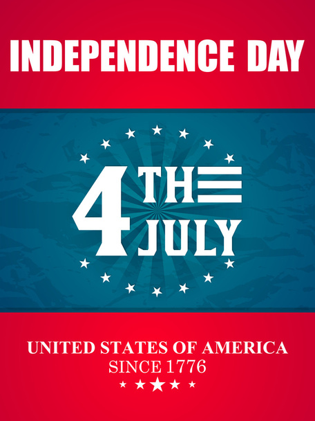 4. Juli Unabhängigkeitstag Amerikas  - Vektor, Bild