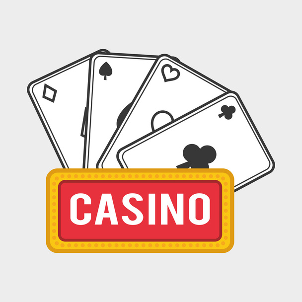 Дизайн казино. Иллюстрация игр и Лас-Вегаса
 - Вектор,изображение