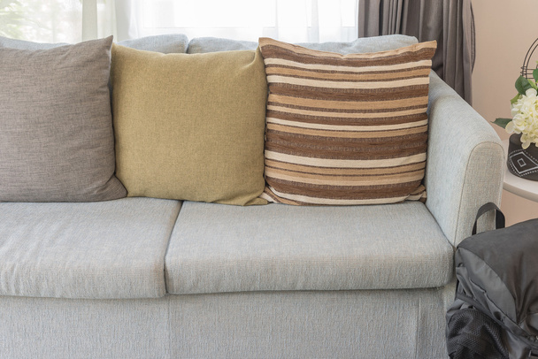 modern living room design with grey sofa  - Photo, Image