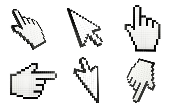 Conjunto ícone de cursores do mouse, dedo e seta
 - Foto, Imagem