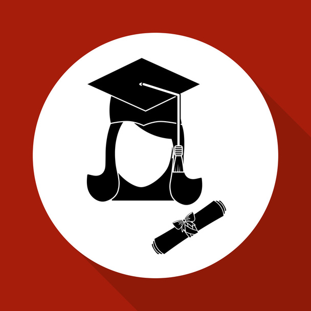 Design universitário. Ilustração da graduação e da educação
 - Vetor, Imagem
