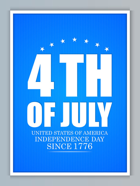4 de Julho Dia da Independência da América
 - Vetor, Imagem