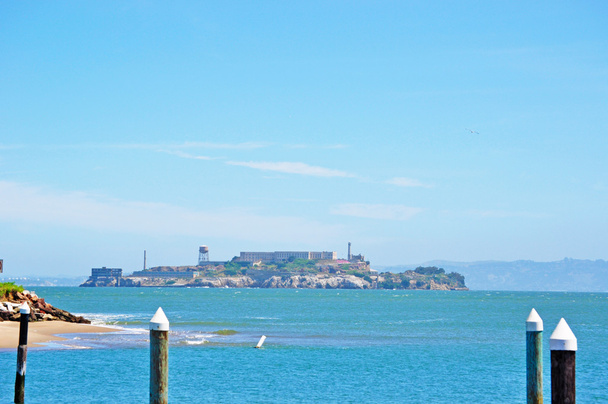 San Francisco, California, Usa: view of the Alcatraz island in the San Francisco Bay - Photo, Image