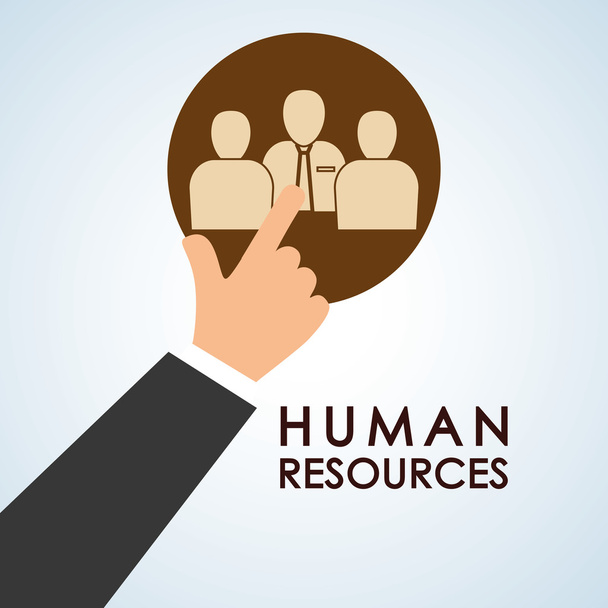 Lidských zdrojů design. lidé ikona. koncept zaměstnance - Vektor, obrázek