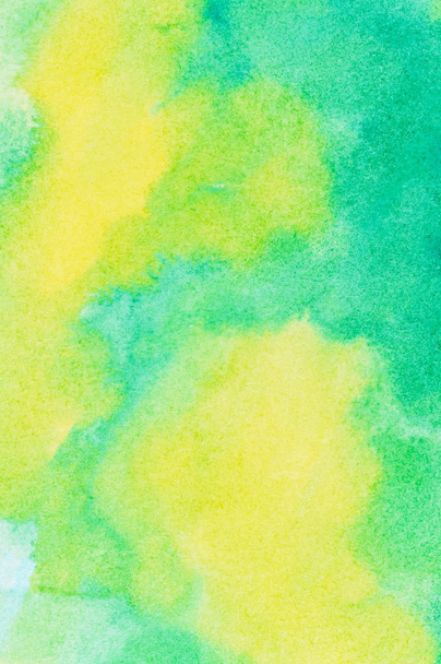 Yellow and green colored ink wash background. - Фото, зображення