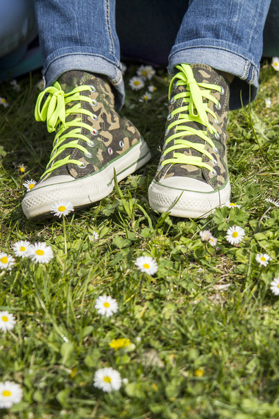 Girl with sneakers - Photo, Image