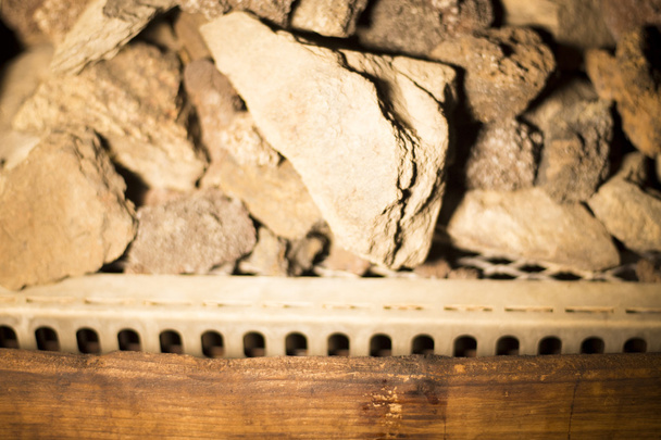 Houten sauna stenen kachel - Foto, afbeelding