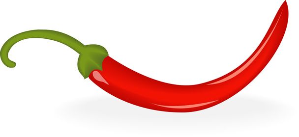 illustratie van een rode chili peper. - Vector, afbeelding