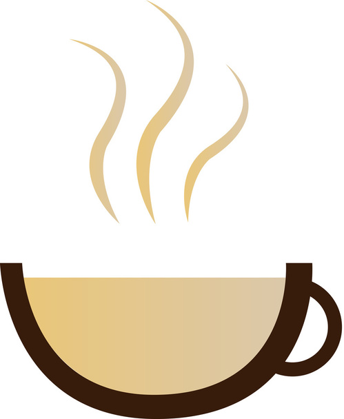 digitale beelden van warme koffie. - Vector, afbeelding
