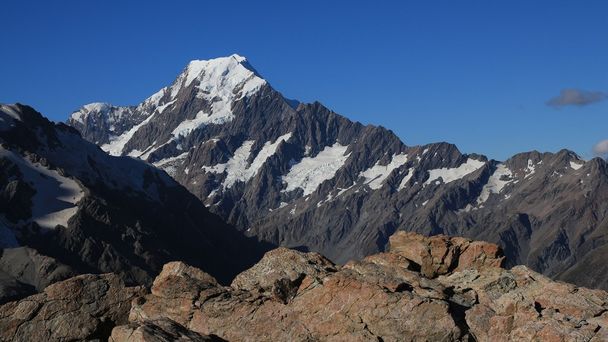 Mount Cook seen from the Sealy Tarns Track - Photo, Image