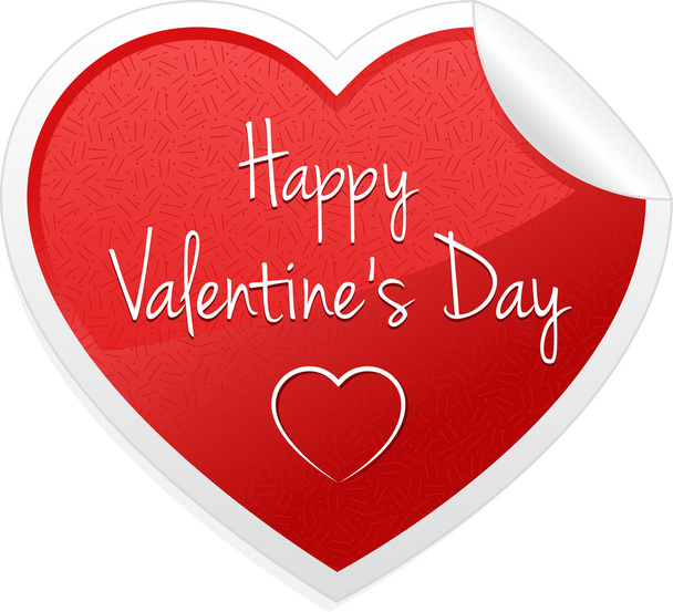 vector image of a happy valentine's sticker. - Vettoriali, immagini