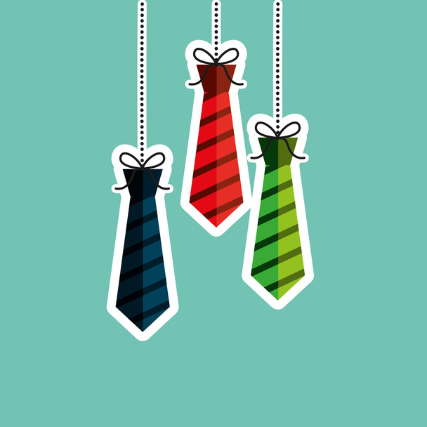 Krawatten hängen - Vektor, Bild