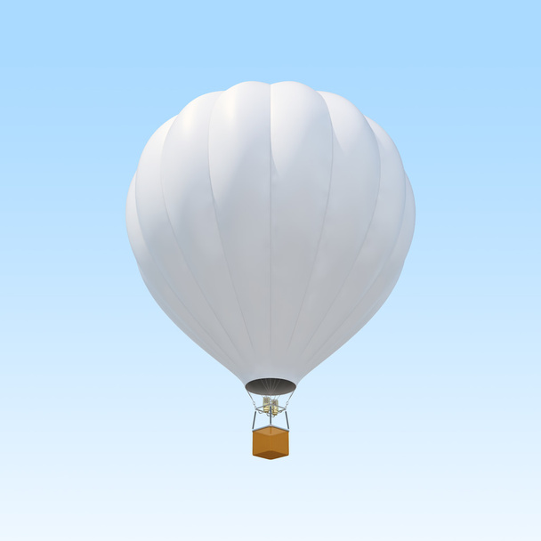 White air ballon on sky background. - Zdjęcie, obraz