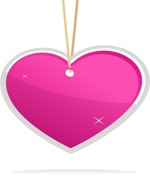 imagem vetorial de um pingente em forma de coração rosa
. - Vetor, Imagem