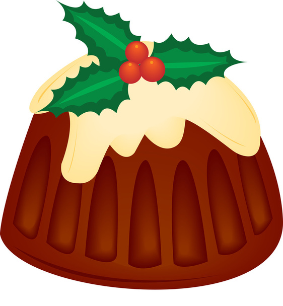 illustration of christmas pudding. - Vector, Image