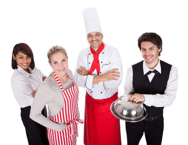 Group of chef and waiters - 写真・画像