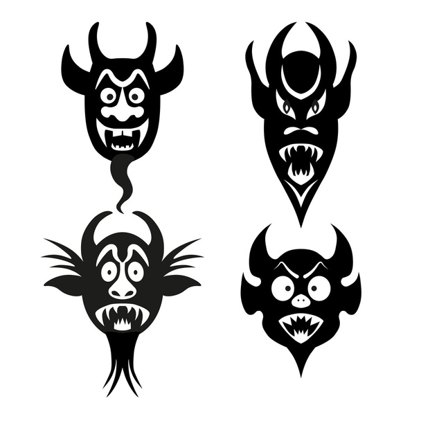 Conjunto de personagens infernais para o feriado de Halloween
 - Foto, Imagem