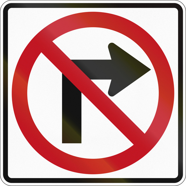 No Right Turn in Canada - Φωτογραφία, εικόνα