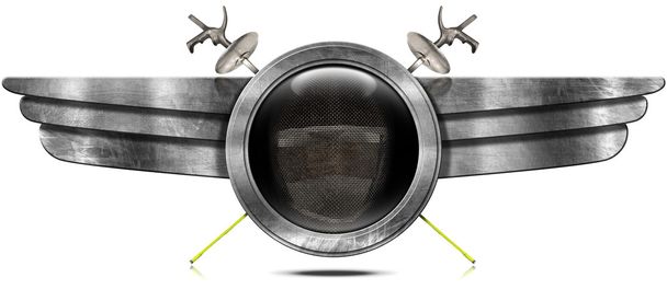 Esgrima Esporte - Símbolo de metal com asas
 - Foto, Imagem