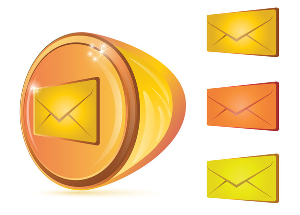 Abstract email button - Vector, Image