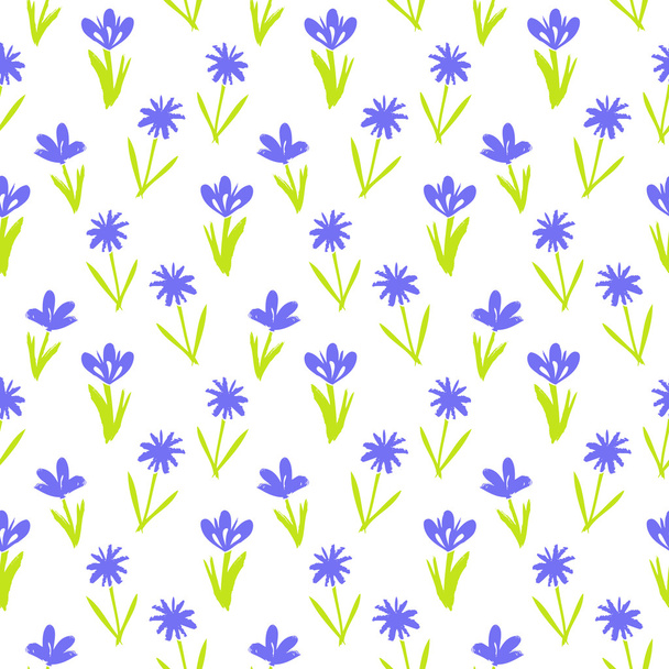 Seamless floral pattern with small flowers - Διάνυσμα, εικόνα