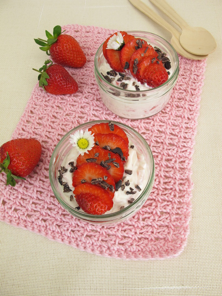 Strawberry tej túró wit kakaó tollhegy - Fotó, kép