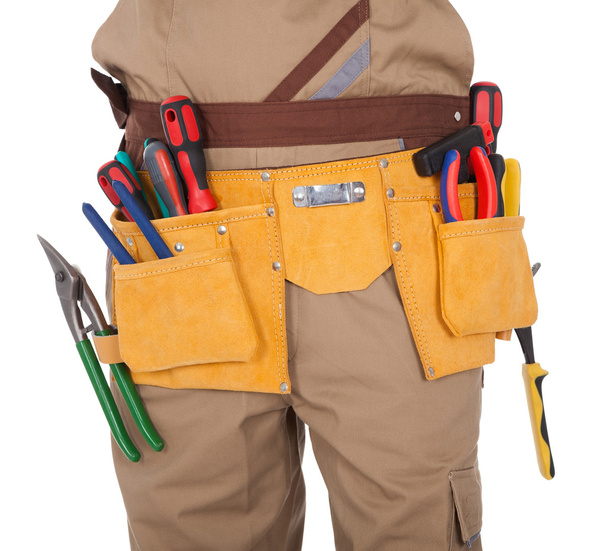 Close-up on worker's toolbelt - Photo, image