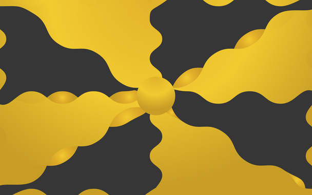 黄色い波抽象 - ベクター画像