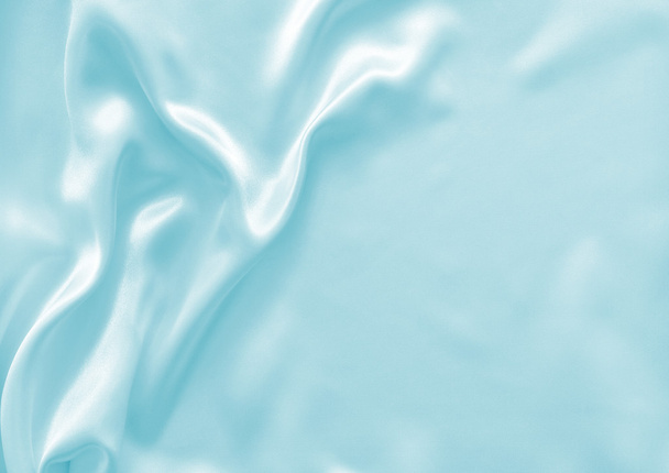Smooth elegant blue silk or satin as background - Valokuva, kuva