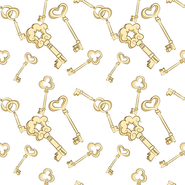 Seamless keys pattern - Vektor, obrázek