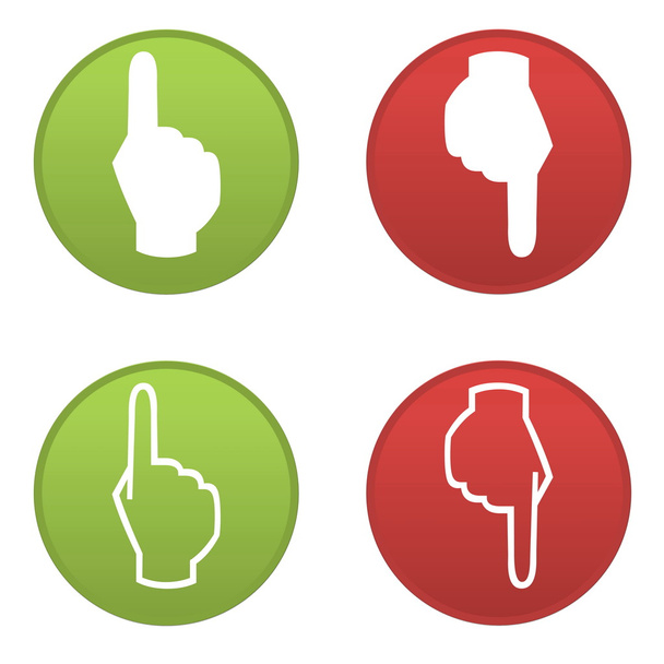 Set of hand direction icons - Photo, Image