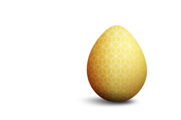 Izolované zlaté vejce na Velikonoce - Fotografie, Obrázek