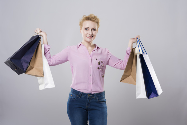 Woman holding shopping bags   - Photo, Image