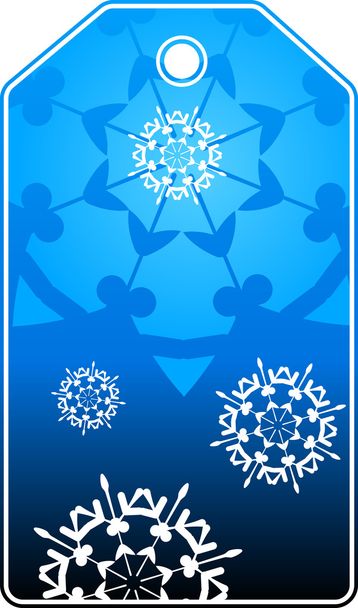 digital image of snowflake pattern tag. - Vector, Image