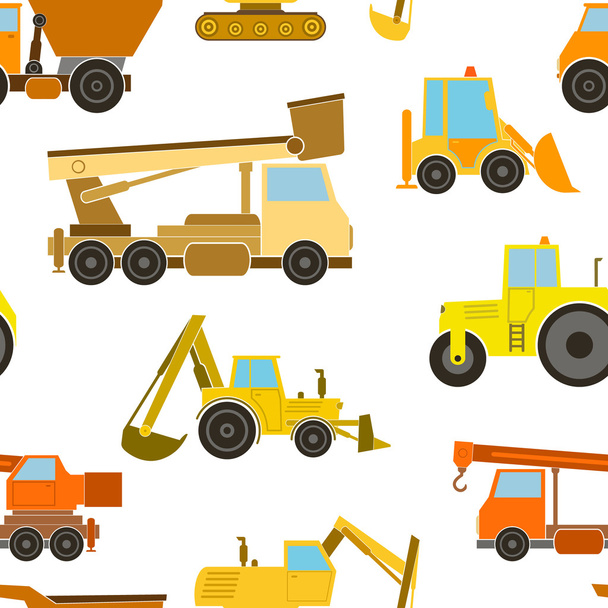 Seamless pattern construction machines   - Vector, Image