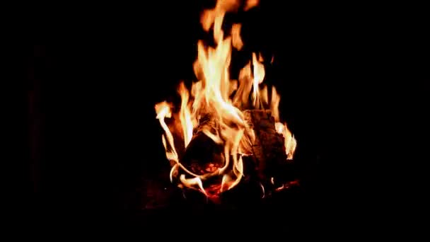 láng és tűz kandallóban - Felvétel, videó