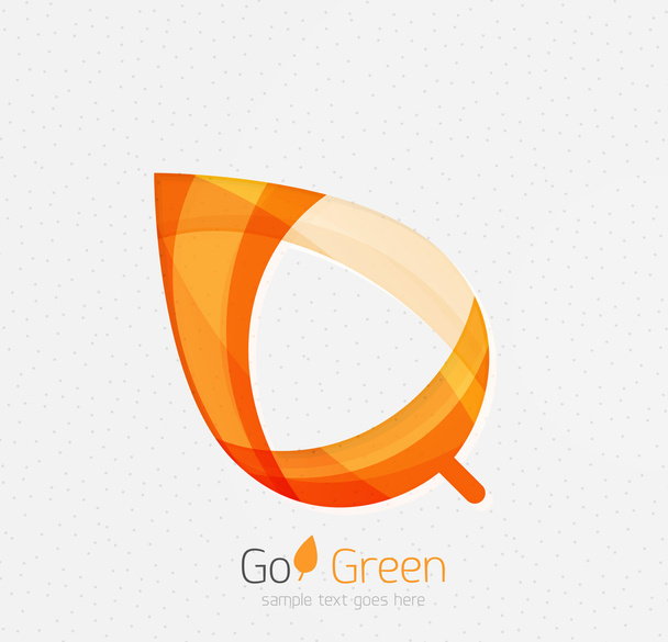 Yeşil kavramı, geometrik tasarım Eko yaprak - Vektör, Görsel