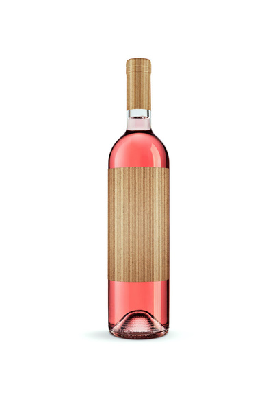 Rose wine bottle - 写真・画像