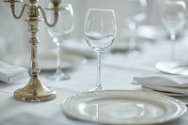 Decorated feast table in restaurant - Foto, Imagen