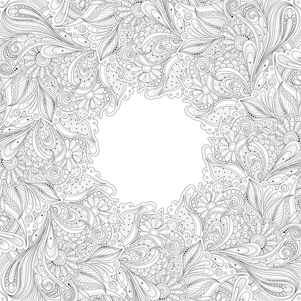 Monochrome Floral Background - Vektor, Bild