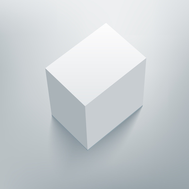 Blank isolated box mockup with shadow 4 - Vektor, obrázek
