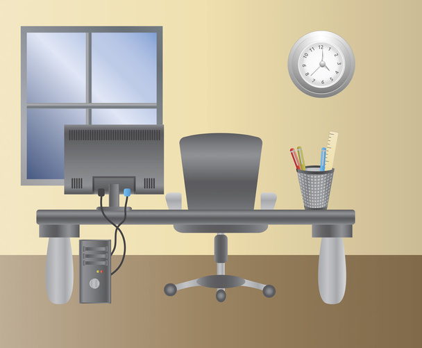 vector image of a empty office room. - Vector, Image