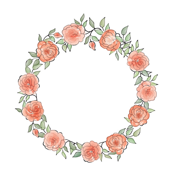 Floral frame with summer flowers - Vetor, Imagem