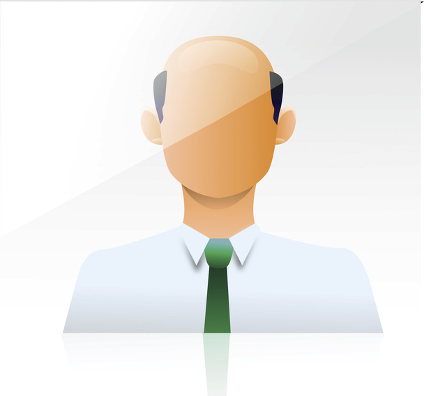 vector image of a bald businessman. - Vector, Image