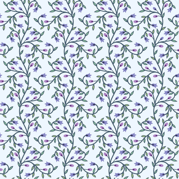 bell flowers pattern - Vetor, Imagem