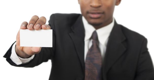 businessman holding business card - Valokuva, kuva