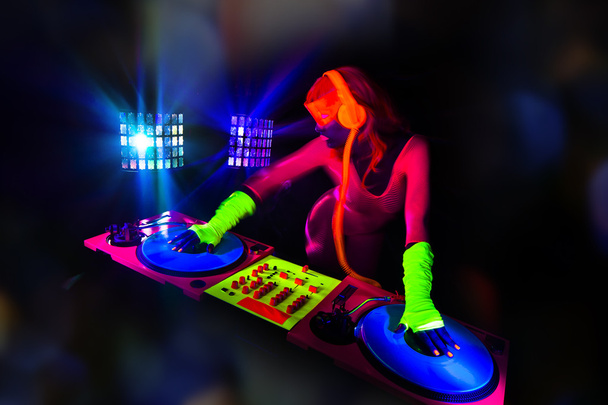 sexy neón uv brillo DJ
 - Foto, imagen