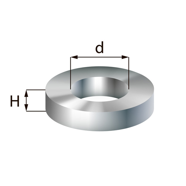 Disco de acero con agujero objeto metálico industrial
 - Vector, Imagen